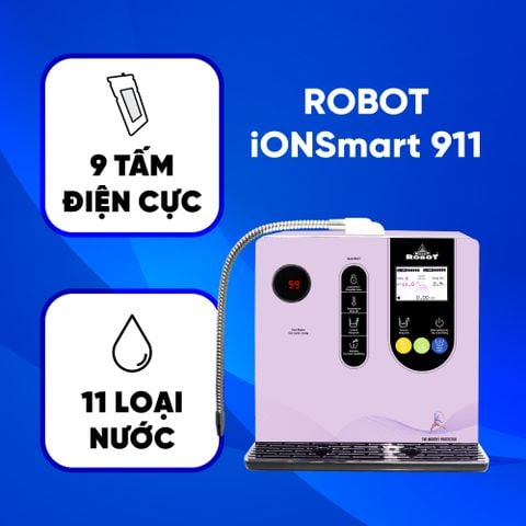 Máy lọc nước điện giải ion kiềm Nóng thông minh ionSmart 911
