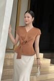 Áo kiểu nữ đắp tà lụa