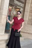 Áo kiểu nữ đắp tà lụa