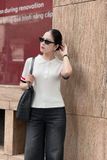 Quần jean ống suông wash đen khói bạc