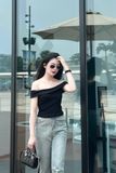 Quần jean ống suông bạc