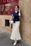 Áo kiểu nữ đắp tà lụa