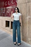 Quần jean ống suông túi trước