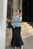 Áo kiểu nữ đắp tà lụa