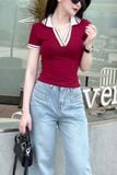 Quần jean ống suông túi trước