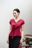 Áo kiểu nữ đắp tà lụa