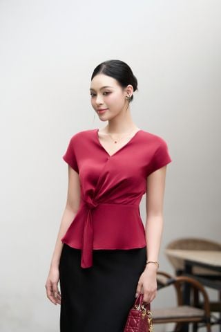 Áo kiểu nữ đắp tà lụa