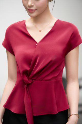Áo kiểu nữ đắp tà lụa