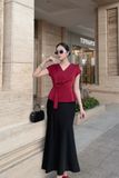 Áo kiểu nữ đắp tà lụa