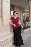 Áo kiểu nữ đắp tà lụa