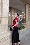 Áo kiểu nữ đắp tà lụa
