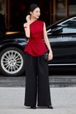 Áo peplum rút nhún eo lụa dony