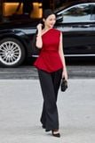 Áo peplum rút nhún eo lụa dony