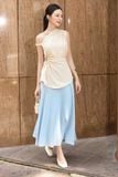 Áo peplum rút nhún eo lụa dony