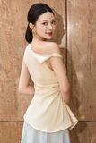 Áo peplum rút nhún eo lụa dony