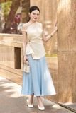 Áo peplum rút nhún eo lụa dony