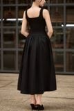 Đầm ôm xòe ba lỗ thun tăm dáng maxi