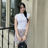 Áo thun trơn ôm ngắn tay