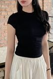 Áo thun trơn ôm ngắn tay