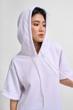 Áo hoodie suông thun tay ngắn
