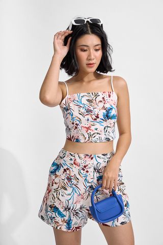 Áo croptop ôm nhung tăm không lưng cột nơ