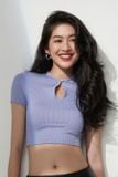 Áo thun croptop cổ trụ