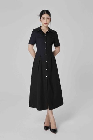 Đầm gài nút ôm bố thái