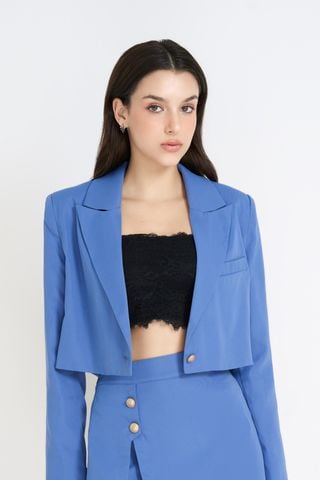 Áo blazer croptop kaki