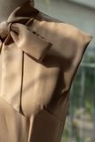 Đầm midi cotton lạnh thắt nơ cổ