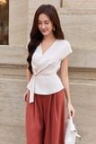 Áo kiểu nữ đắp tà lụa