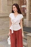 Áo kiểu nữ đắp tà lụa