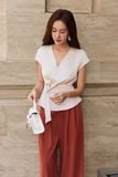 Áo kiểu nữ đắp tà lụa