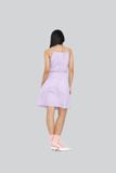 Đầm caro bèo đắp chéo Purple Caro Ruffles Sun Dress