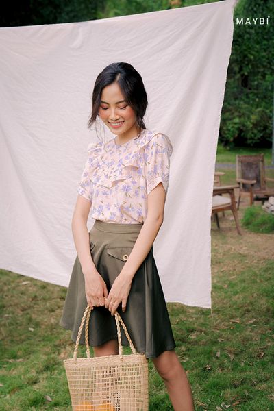 Chân váy A xanh rêu - Buffy Skirt