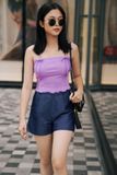 Quần shorts jean xanh đậm