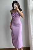 Đầm 2 dây ôm cotton nhún kiểu