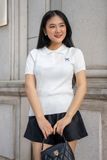 Áo len polo form rộng ngắn tay