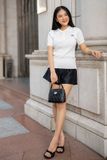 Áo len polo form rộng ngắn tay
