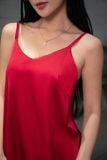 Đầm hai dây lụa dáng mini