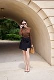 Áo ôm thun rayon nhún kiểu tay dài