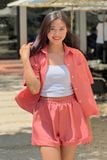 Quần short chéo dày