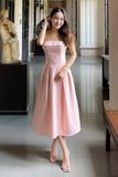 Đầm midi xòe bố len phối ren trắng
