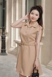 Đầm xòe cotton thái phối dây lưng rời