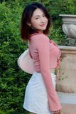 Áo croptop ôm thun bèo cột nơ