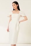 Đầm bí tay phồng kiểu trắng - White tulip dress