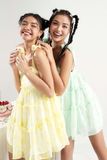 Đầm babydoll voan dệt