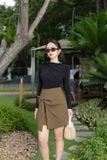 Áo ôm thun rayon nhún kiểu tay dài