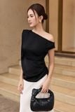 Áo lụa nhún eo
