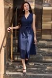 Đầm midi cotton lạnh sát nách