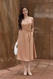 Đầm midi cotton lạnh sát nách